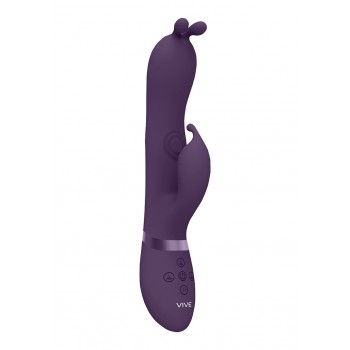 Triple Action Vib. Rabbit Pulse Wave Shaft - Purple