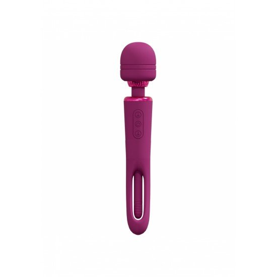 Kiku - Wand com estimulador G-Spot Flapping - Rosa O VKIKU, vibrador e varinha de língua oscilante de ponta dupla, possui uma cabeça de varinha vibratória de 10 funções e um cabo de língua oscilante de 10 funções, tornando-o uma ferramenta de prazer completa e perfeita.&