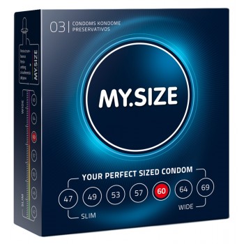 Caixa 3 Preservativos MY.SIZE 60mm