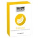 Limited Summer Edition: yellow banana flavoured condoms. The condoms are covered in lubricant and teat-ended. Nominal width 52 mm. 3 condoms.