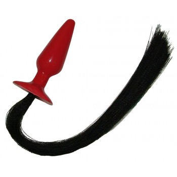 Pony play whip anal plug