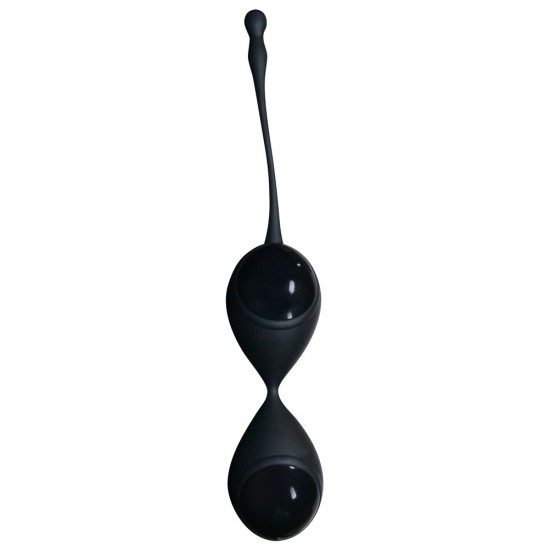 Wearing these love balls inside the vagina can tighten up vaginal muscles and the ones of the pelvic floor. Size: 9 cm long, approx. 3,6 cm diameter. Material: ABS, silicone, free of phthalates according to EU regulation
