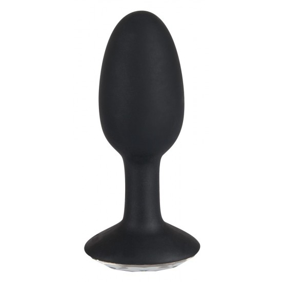 A joia Anal Plug anal flexivel com forma de ovo e com brilhante na ponta. Sem ftalatos