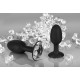 A joia Anal Plug anal flexivel com forma de ovo e com brilhante na ponta. Sem ftalatos