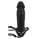 Strap-On Penis & Bomba Coloque o cinto, insira e divirta-se!Vibrador de cinta inflável resistente e oco por dentro. Com alças ajustáveis. Preto. Vibrador com 18,5 cm de comprimento, Ø interno 4,2 cm (não flexível), Ø externo pod