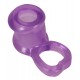 Purple penis sleeve with an integrated testicle ring. Inner Ø of sleeve 2.6 cm, Ø of testicle ring 3 cm - both are very flexible. Material: TPE, phthalate-free according to EU Regulation REACH.