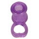 Purple penis sleeve with an integrated testicle ring. Inner Ø of sleeve 2.6 cm, Ø of testicle ring 3 cm - both are very flexible. Material: TPE, phthalate-free according to EU Regulation REACH.