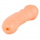 Skin-toned penis dildo with a 80 ml liquid capacity to take up any liquid and squirt it out when desired. Massively veined with a flexible body of 21 cm full size. 3.5-4 cm diameter. Material: PVC, free of phthalates acc