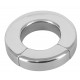 Silver-coloured cock ring/ball stretcher made out of stainless steel. With a magnetic piece to open and close the ring. Inner Ø: 34 mm. Outer Ø: 63 mm. Thickness: 14 mm. Weight: 234 g. Metal.