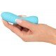 Cuties Mini Vibrator Blue 3 Bonito demais para ser verdade! Minivibrador prático e compacto da 3ª geração de Cuties com vibração extremamente poderosa e profunda que pode ser convenientemente controlada em 10 modos variados simplesmente pressionan