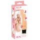 Nature Skin. Vibrator. Complete length approx. 18 cm, diameter 3.5-4.7 cm. 8 vibration modes at the push of a button.Material: TPR, phthalate-free according to EU Regulation REACH. Includes talcum powder and lubricant (F