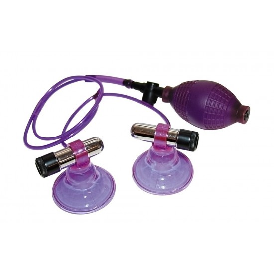 Vibrating nipple-sucker for HER & HIMJust put on nipples, squeeze the pneumatic bulb and your nipples will become frim and !And then switch on vibration - it feels, like lips will suck you nipples... (Inclusive batteries