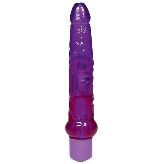 Vibrador Jelly, muito flexível para encontrar o centro do prazer através da sua backdoor. Com formato realista, cabeça e veias pronunciadas e vibrações com multivelocidades.Material com um revestimento macio.Livre de fta