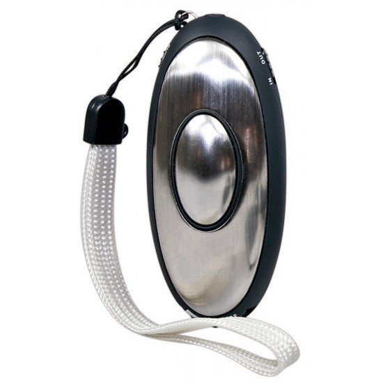 Black dildo made from medical aluminum for high higiene and thrilling e-stim effects. You can go from a soft jolt to a pulsating power rhythm. Adjust the e-stim modes with the included control. Dildo size: 7.5 cm, 2.2 cm