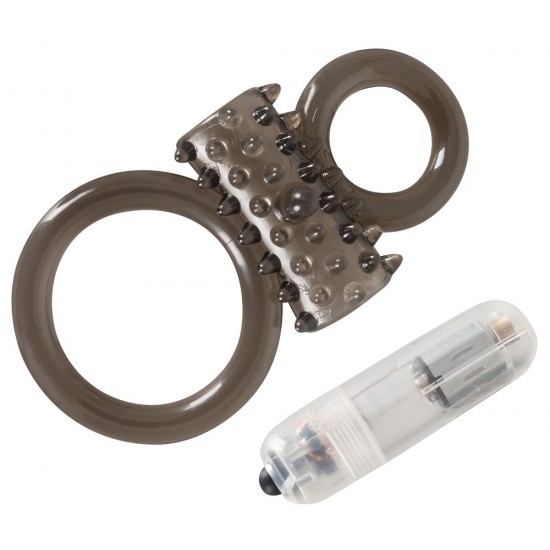 Viaje, acompanhado, para o mundo do prazer.
Anel duplo para pénis e testículos com bullet vibratória. Basta colocar o anel e prepare-se para umas ereções fortes e duradouras. Em material macio e confortável.
Material: TP