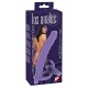 Strap-on penetração dupla Anel peniano com dildo e coelhinho do clitórisPara dupla penetraçãoVibro-bala removívelSilicone com textura Soft Touch Duplique o prazer!Dildo Strap-on com vibração para ELE e um anel peniano incluindo um estimulador de