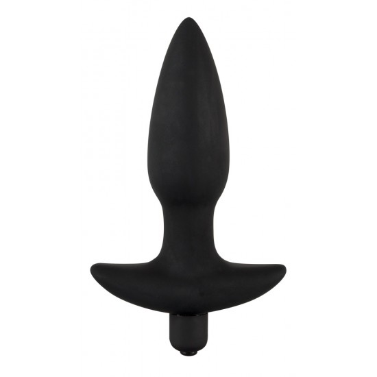 Black set consisting of a plug, anal beads, intimate shower and vibrator, which can be inserted into the plug and anal beads. Plug approx. 15 cm long, Ø 2.1 to 3.5 cm, beads approx. 18 cm long, Ø 1.2 to 3 cm, intimate sh