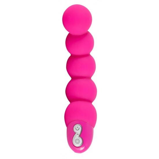 Rechargeable, flexible bead-shaped vibrator with two motors and seven vibration levels. Complete length approx. 18 cm, Ø 3.6 to 4.1 cm. Material: silicone with a polyurethane coating, ABS, phthalate-free according to EU
