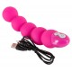 Rechargeable, flexible bead-shaped vibrator with two motors and seven vibration levels. Complete length approx. 18 cm, Ø 3.6 to 4.1 cm. Material: silicone with a polyurethane coating, ABS, phthalate-free according to EU
