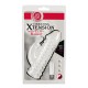 Transparent penis sheath with rabbit shap clitoris stimulator and continuously adjustable vibration. Nubbed on the outside, smooth inside, extended by 4 cm. Removable vibration egg.Total length 17 cm, Ø 3.2 cm (stretchab