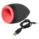 Waterproof masturbator with vibration and a warming function (up to 40° C). 6 modes, 3 intensity levels. With 4 buttons (On/Off, temperature, plus and minus). Rechargeable with the included USB cable. Black/pink. Complet