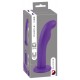 The purple vibrator is slightly curved and its bent head and wavy parts on the shaft are perfect for G-spot stimulation. It has 4 vibration modes in 3 speeds that can be easily adjusted with the remote control on a wire.
