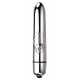 Cone-shaped vibro-bullet that comes to a point for precise stimulation. With 3 constant speeds and 7 modes. Splash-proof. Chrome. Complete length 9 cm, Ø 1.6 cm. Material: ABS with a chrome coating, phthalate-free accord