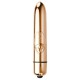 Cone-shaped vibro-bullet that comes to a point for precise stimulation. With 3 constant speeds and 7 modes. Splash-proof. Rose gold-coloured. Complete length 9 cm, Ø 1.6 cm. Material: ABS with a chrome coating, phthalate