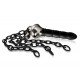 Vibrator and flogger in one!Silicone chains on a vibrating handle. The handle has a round tip and 4 stimulating ring-shaped grooves around it. With 3 vibration modes and 7 pulsations. Waterproof. Black/silver-coloured. L