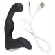 Flexible prostate vibrator with a curved tip, wavy shaft and a grooved perineum stimulator. 9 vibration modes. It can be recharged with the included USB cable. Black. Complete length 14.6 cm, insertion depth 10.5 cm, Ø 2