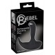 P-spot vibrator with a ´knocking´ ball in the tip and a perineum stimulation arm with 6 small dots on it. 8 vibration modes. It can be recharged with the included USB cable. Black. Complete length 13.9 cm, insertion dept