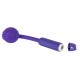 A purple vibrator with a ball-shaped head and stimulating dots. It can reach the G-spot really easily, thanks to its curved neck, so that it can stimulate this area. With 7 vibration modes.Complete length 16.7 cm, insert