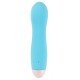 Cuties Mini Vibrador blue Mini vibrador azul com reentrância côncava na haste. Tem 7 modos de vibração diferentes e pode ser recarregado com o cabo USB incluído. Fácil de usar e com um design elegante. À prova dágua. Comprimento total 12,9 cm,