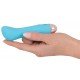 Cuties Mini Vibrador blue Mini vibrador azul com reentrância côncava na haste. Tem 7 modos de vibração diferentes e pode ser recarregado com o cabo USB incluído. Fácil de usar e com um design elegante. À prova dágua. Comprimento total 12,9 cm,