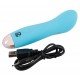 Cuties Mini Vibrador blue Mini vibrador azul com reentrância côncava na haste. Tem 7 modos de vibração diferentes e pode ser recarregado com o cabo USB incluído. Fácil de usar e com um design elegante. À prova dágua. Comprimento total 12,9 cm,