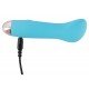 Cuties Mini Vibrador blue Mini vibrador azul com reentrância côncava na haste. Tem 7 modos de vibração diferentes e pode ser recarregado com o cabo USB incluído. Fácil de usar e com um design elegante. À prova dágua. Comprimento total 12,9 cm,