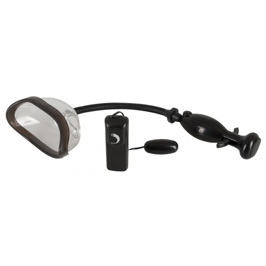 Para lábios incríveis e sensações emocionantes! Ventosa vaginal de formato anatômico com vibro-bala removível e alça de fácil manuseio. As vibrações variáveis podem ser controladas através do controle remoto em um fio.