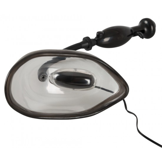 Para lábios incríveis e sensações emocionantes! Ventosa vaginal de formato anatômico com vibro-bala removível e alça de fácil manuseio. As vibrações variáveis podem ser controladas através do controle remoto em um fio.