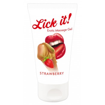 Lick it! Gel massagem erotico beijavel Morango 50ml