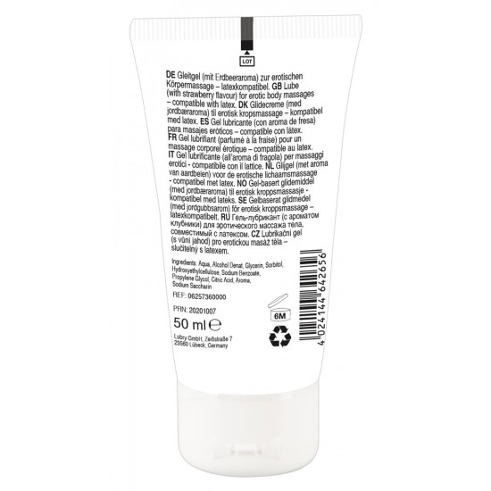 Lick it! Gel massagem erotico beijavel Morango 50ml Abre o apetite para beijos íntimos! Gel vegano à base de água com aroma e sabor de chocolate. Para uma massagem erótica de corpo inteiro. 50 ml. Ingredientes: Aqua, Alcohol Denat, Glycerin, Sorbitol, Hydroxyethylcel
