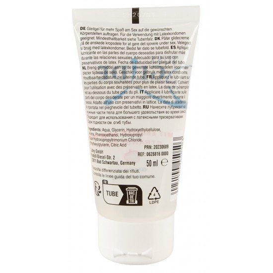 Lubrificante base agua Morango Just Glide 50 ml Lubrificante à base de águaCom sabor morangoPara mais diversão durante o sexo – mesmo com brinquedosSeguro para uso com preservativos de látex Para mais diversão durante o sexo!Lubrificante à base de água Morango da Just