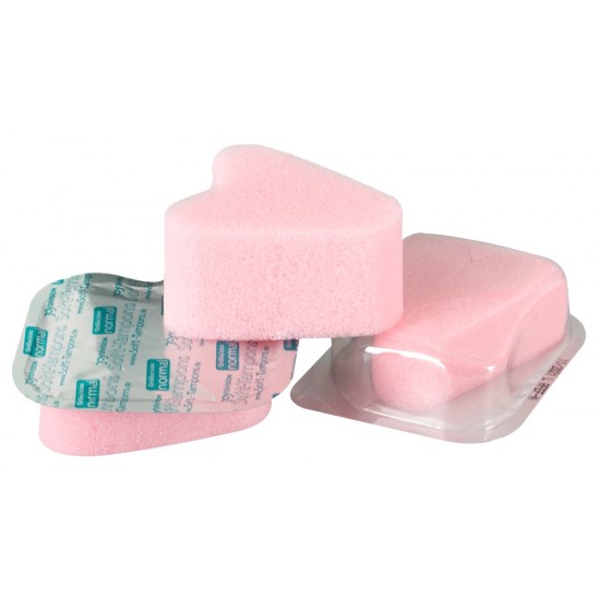 Dry threadless soft tampons for optimal security on critical days. For sauna, sport, swimming, and hygienic intercourse. 3 piece.