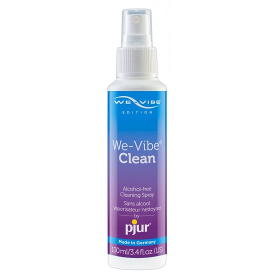 Water-based toy cleaner especially for We Vibe sex toys. It is also suitable for all products made of latex, rubber and silicone. It is odourless and reduces other odours. Dermatologically tested. 100 ml in a spray bottl
