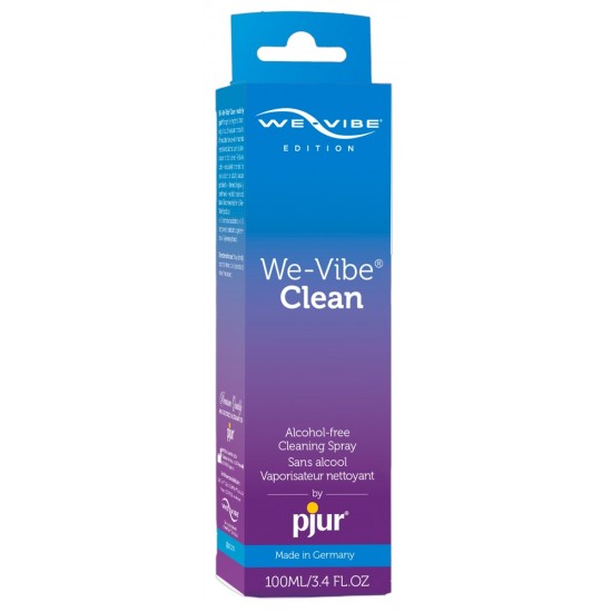 Water-based toy cleaner especially for We Vibe sex toys. It is also suitable for all products made of latex, rubber and silicone. It is odourless and reduces other odours. Dermatologically tested. 100 ml in a spray bottl