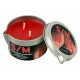 S/M candle! Red candle in a tin (Ø 5 cm) with a low melting point. 100 g.Important: the wax can be washed out of clothing or bedding with normal detergent in the washing machine on the normal cycle.