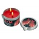 S/M candle! Red candle in a tin (Ø 5 cm) with a low melting point. 100 g.Important: the wax can be washed out of clothing or bedding with normal detergent in the washing machine on the normal cycle.