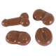 Advent calendar with a picture of a sexy woman on the front and 24 doors. The calendar is filled with pieces of milk chocolate (min. 41% cocoa) in the shape of vaginas, penises, breasts and bums. May contain traces of nu