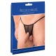 Black string made from fishnet with 3 holes for the penis and testicles. With stitched elastic bands. 100% polyester.