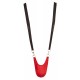 Microfibre mini body with two colours on it. It has snap hook fasteners. Black/red. 92% polyester, 5% elastane. Insert 95% polyester, 5% elastane.