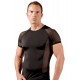 Black raglan shirt with powernet inserts at the sides. 80% polyamide, 20% elastane.
